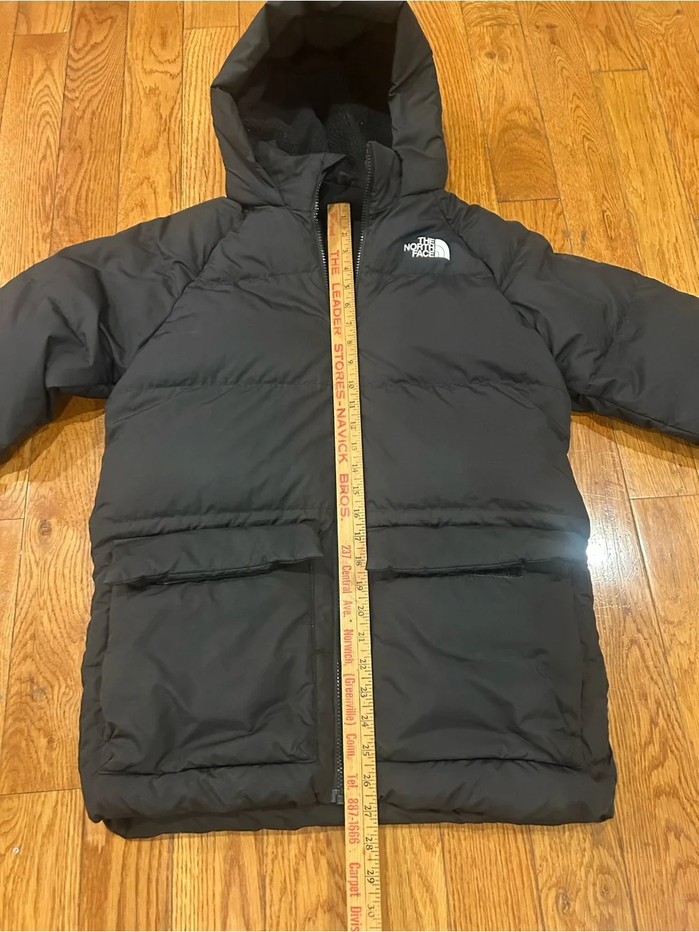 The North Face Teen North Down Fleece-Lined Short Parka Jacket Black‎ XL 14/16⁠